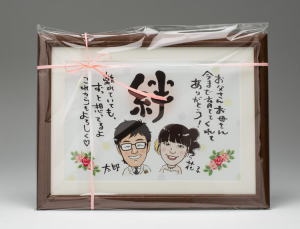 似顔絵と言葉のプレゼント