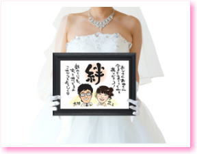 似顔絵と言葉のプレゼント