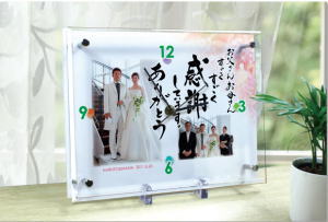 結婚式 両親 プレゼント メッセージ時計